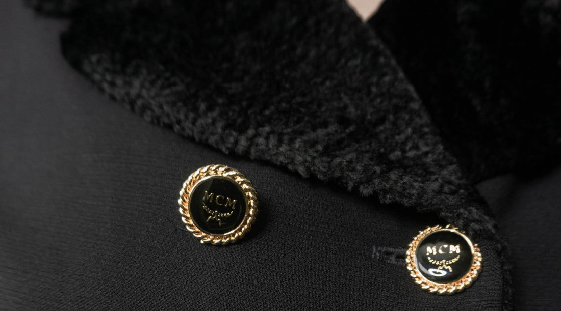 Vintage MCM Designer Blazer mit Fake fur kragn aus den 80er Jahren