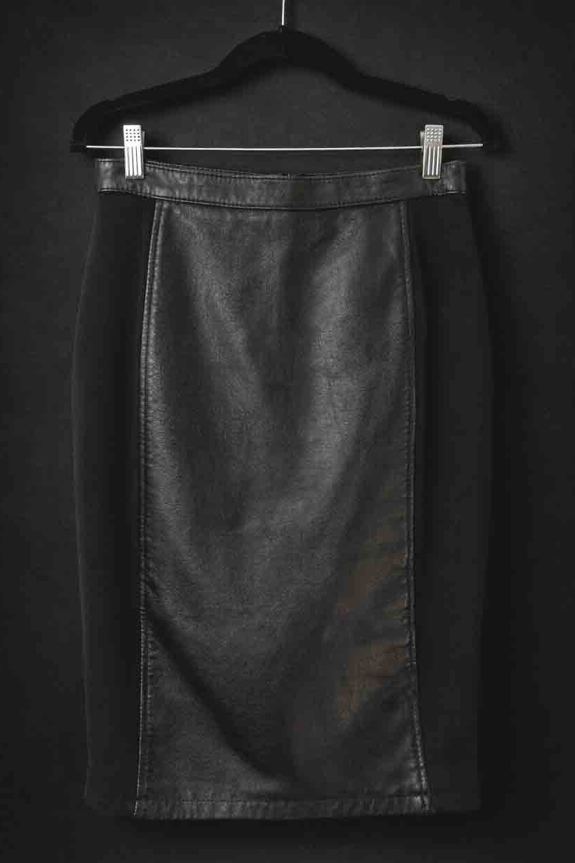 Lederrock Schwarz, S–M theplaincircle vintage