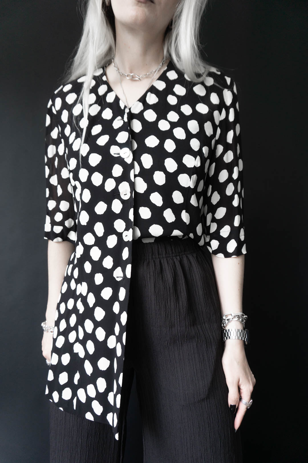 80s blouse dots, S–L