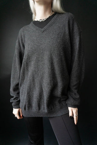 –Personal Archive– Oversize Pullover Anthrazit Wolle