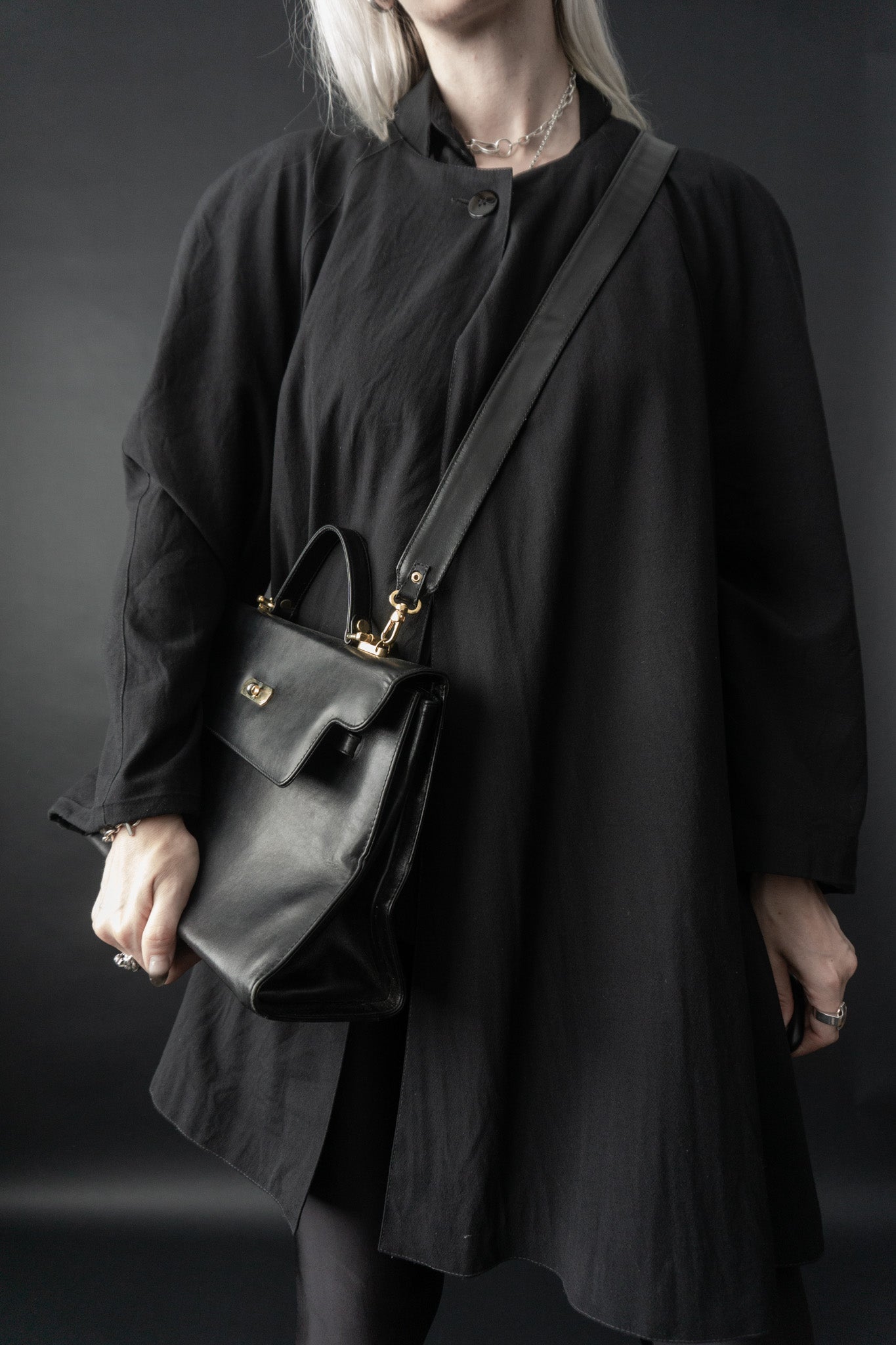 Ledertasche Schwarz Kelly