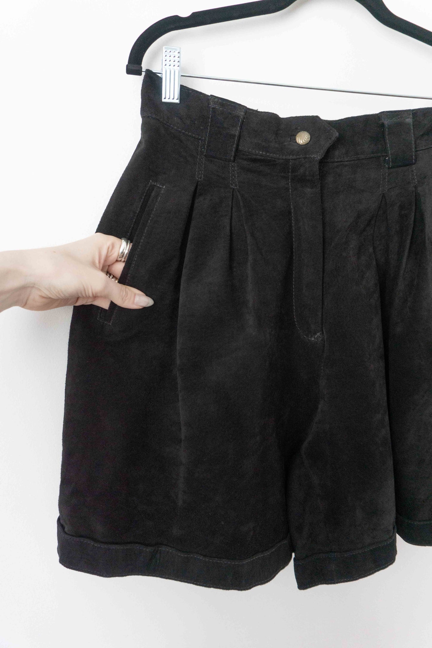 80s Ledershorts Schwarz XS–S theplaincircle vintage