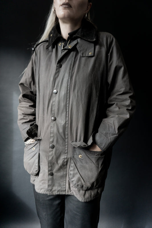 90s BARBOUR Beaufort Wachsjacke, XS–M