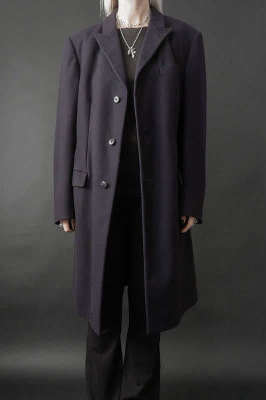 Wool coat, navy, M–L