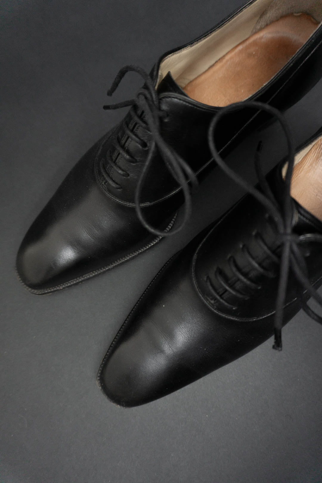 Schuhe Schwarz Leder 38/39 – theplaincircle vintage