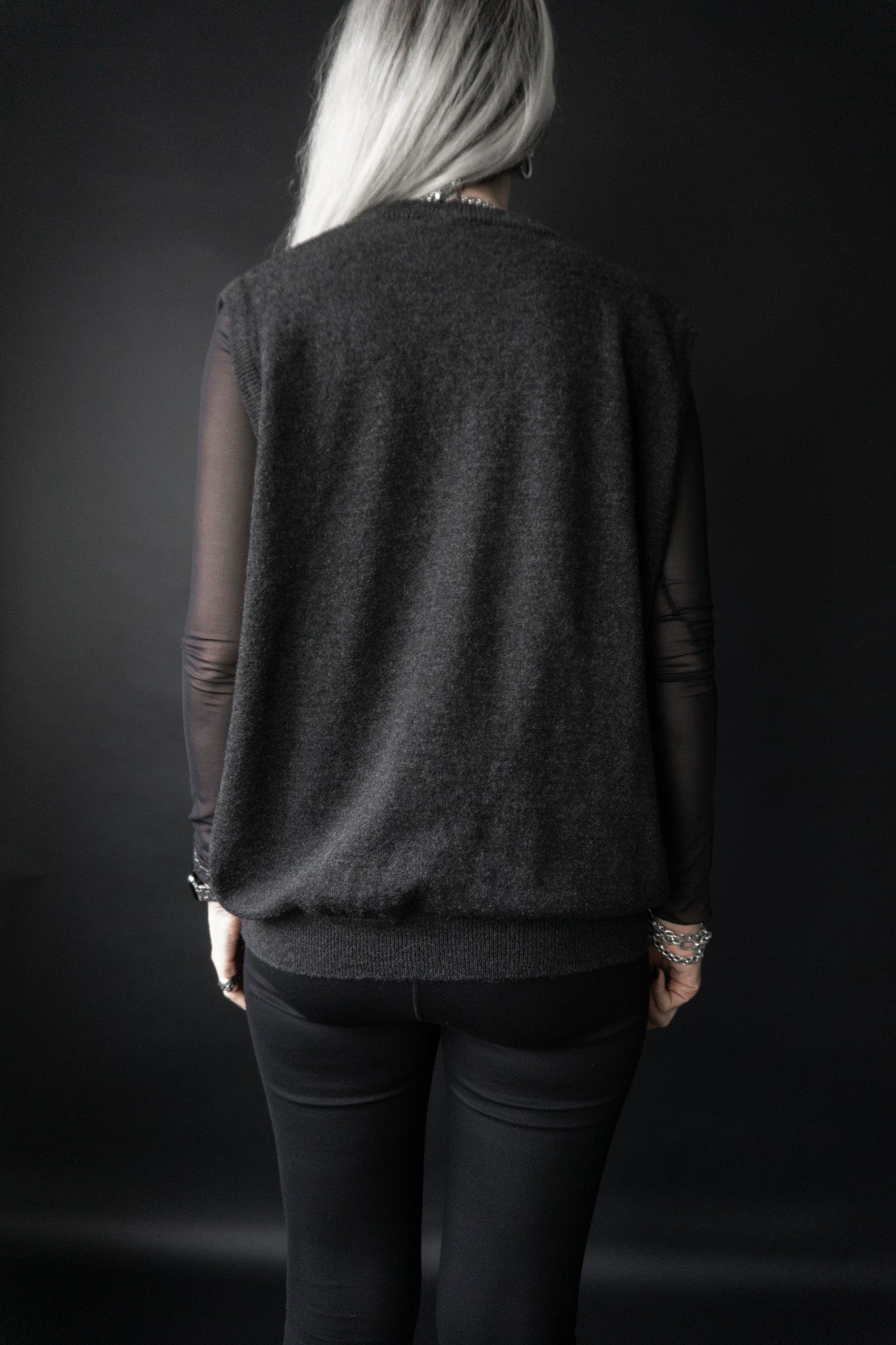 Sweater wool grey, S–M