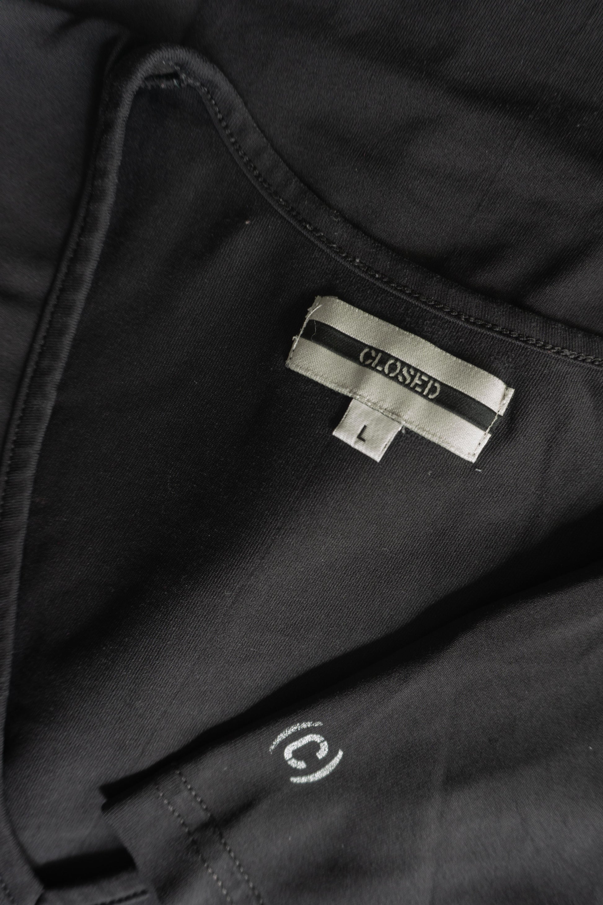 Closed T-Shirt schwarz – 90s Basic Shirt mit V-Ausschnitt, S–M theplaincircle vintage