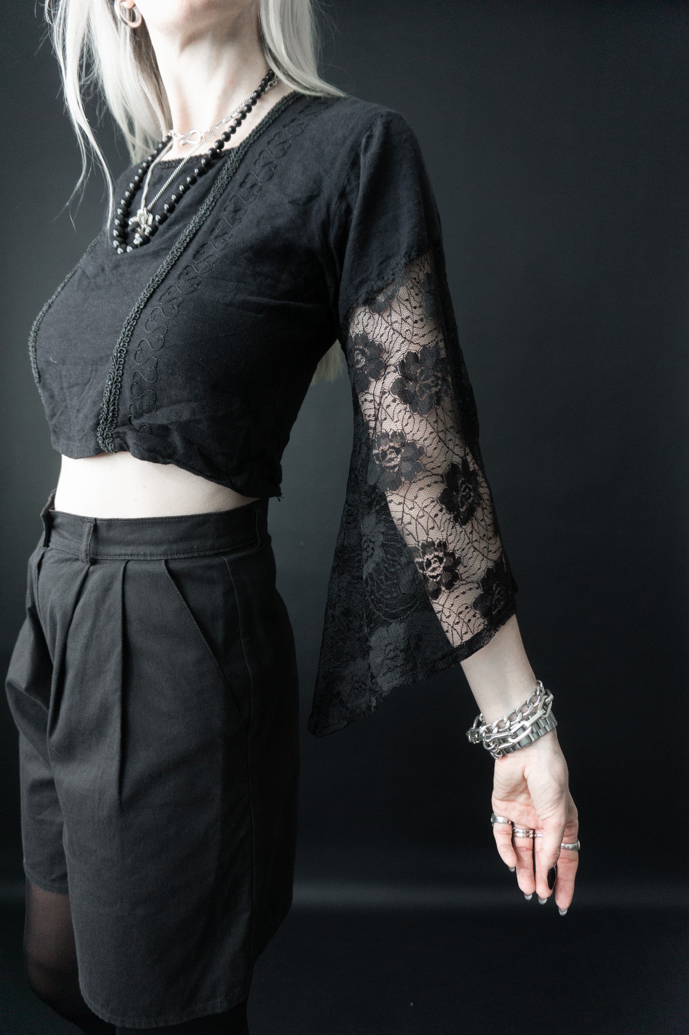 Gothic blouse lace, M