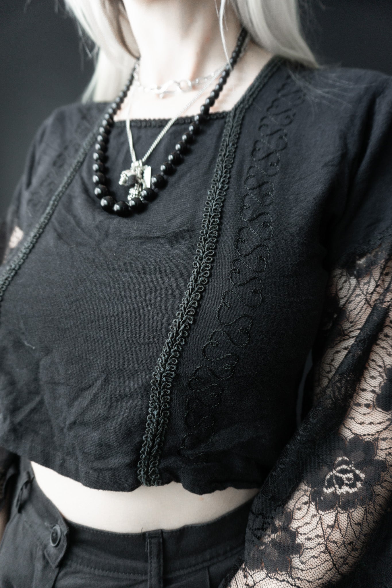 Gothic blouse lace, M