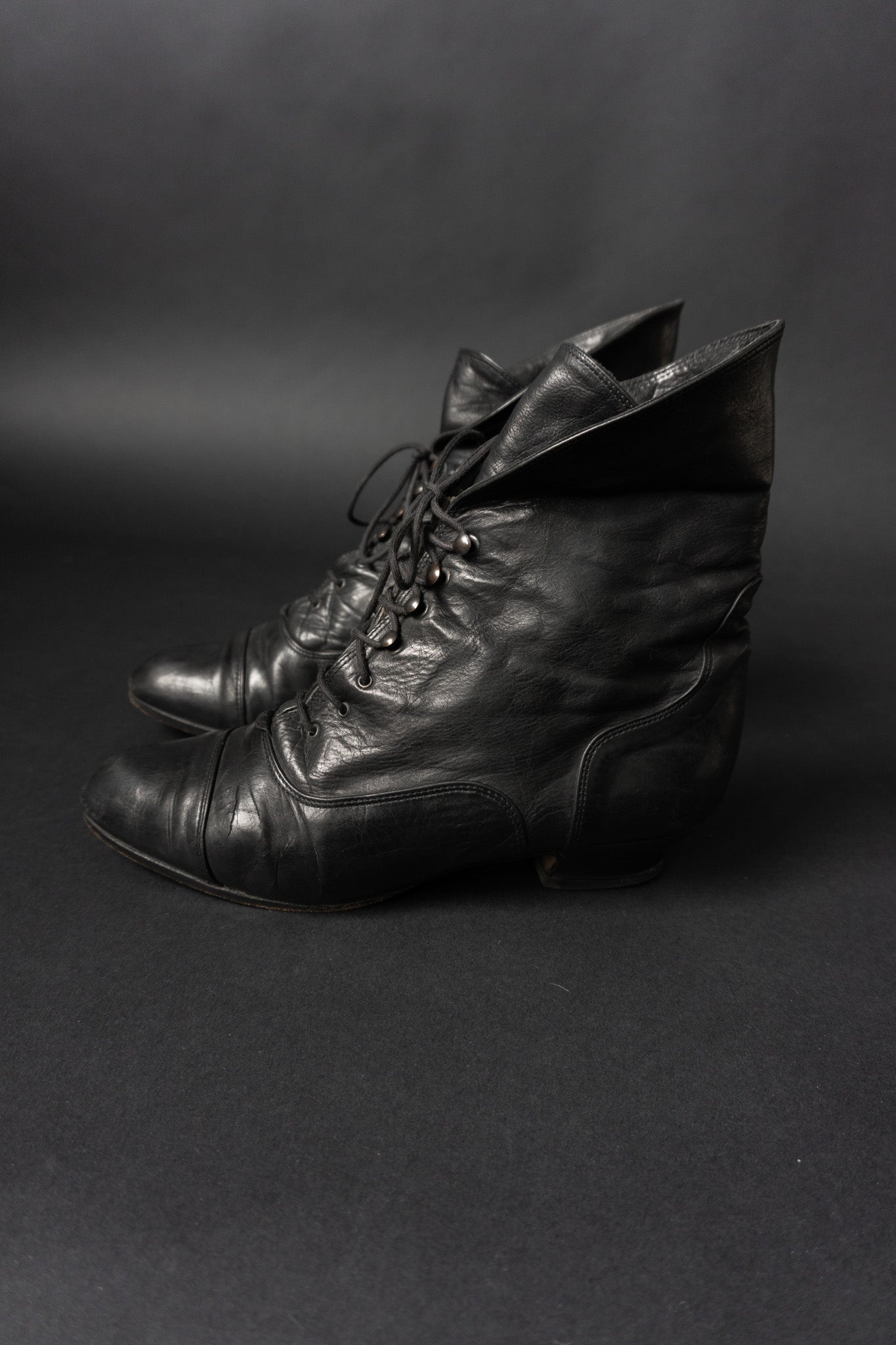 80s Witchy Boots Schwarz, 40