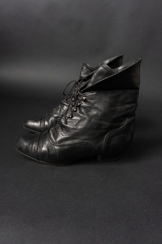 80s Witchy Boots Schwarz, 40