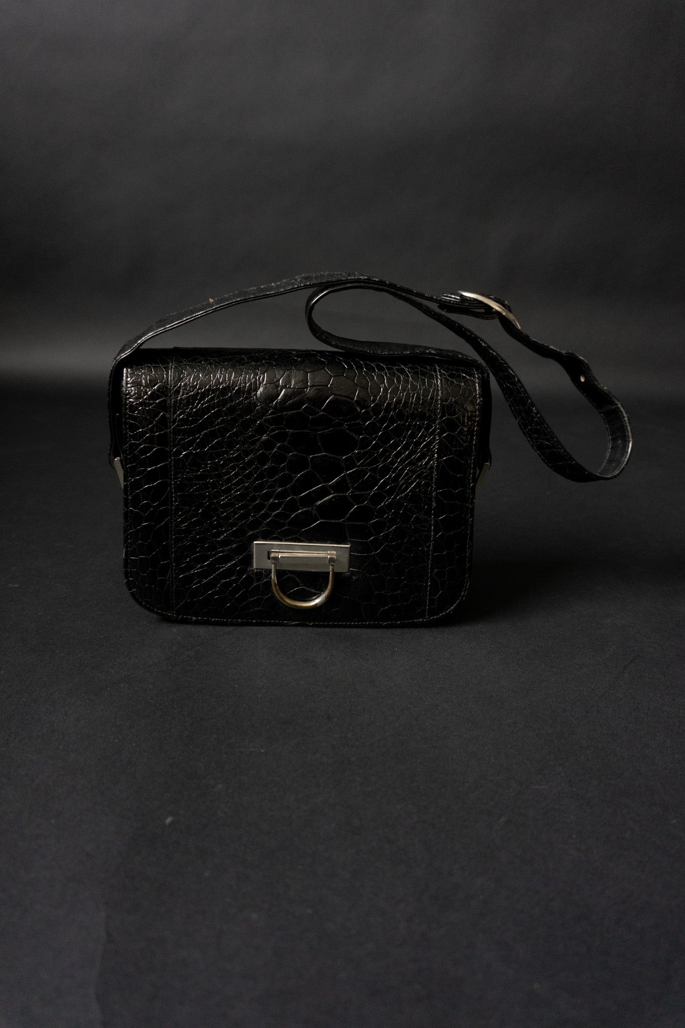 70s Boxbag Tasche Schwarz