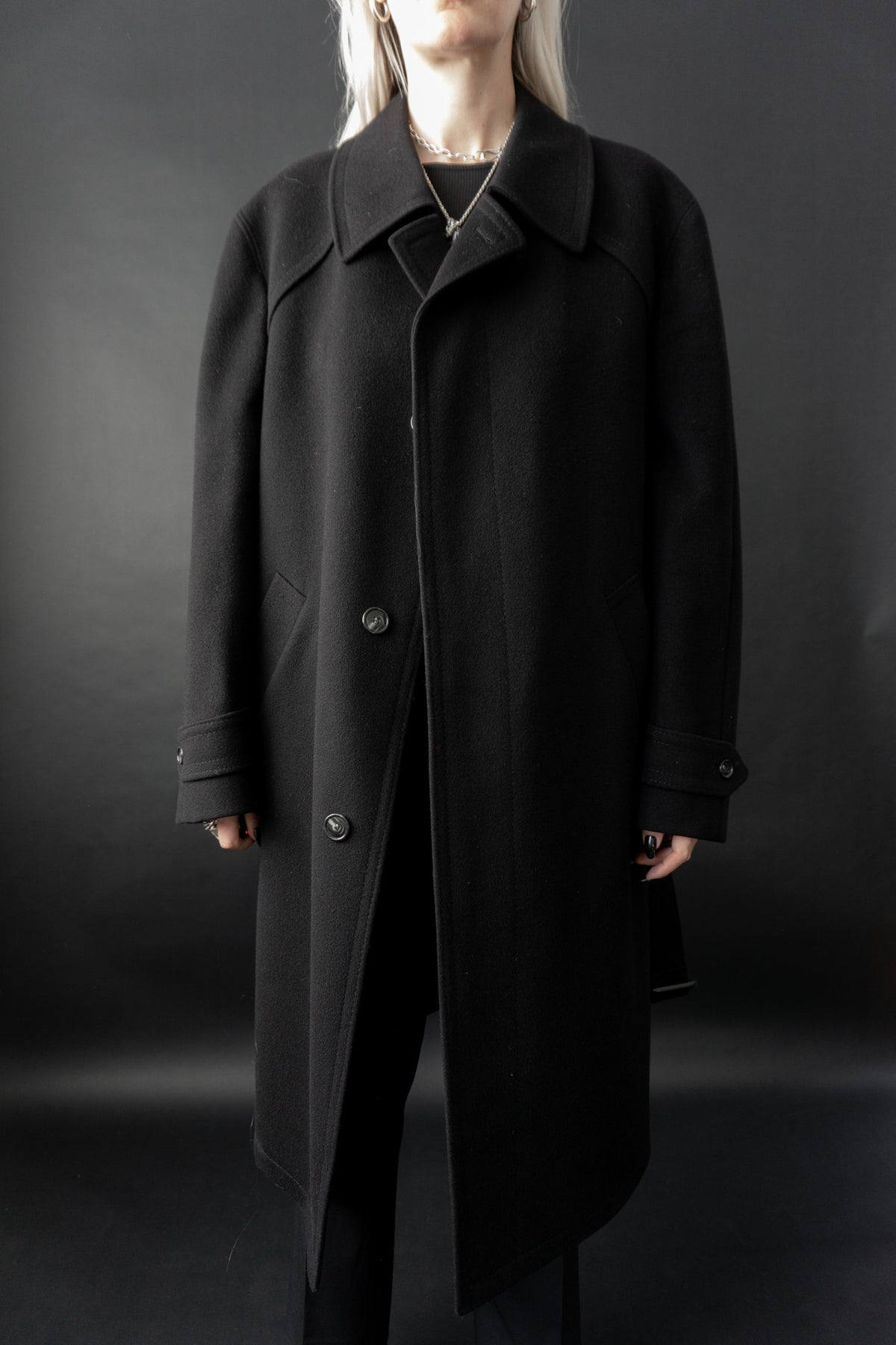 Vintage Kaschmir-Wolle Trenchcoat, M–L