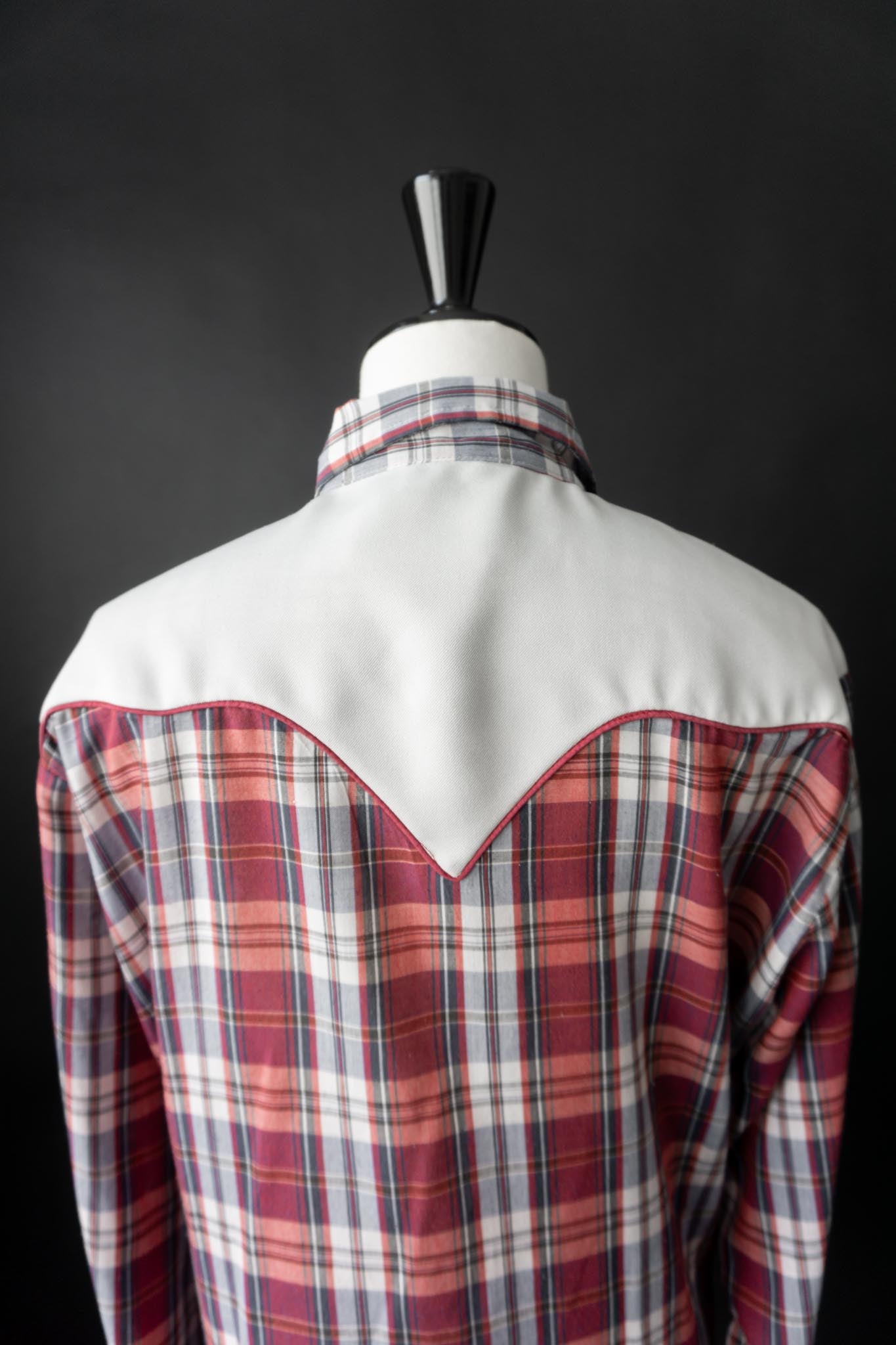 Vintage Westernhemd kariert Rot Weiß California Ranchwear