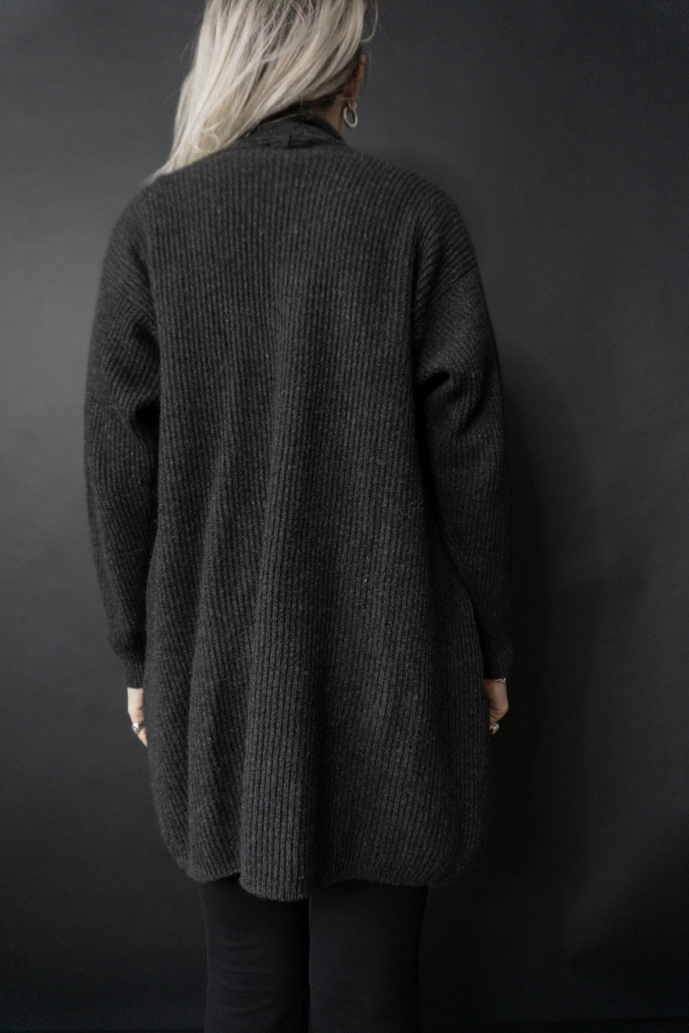 Cardigan Angora, Anthracite, S–M