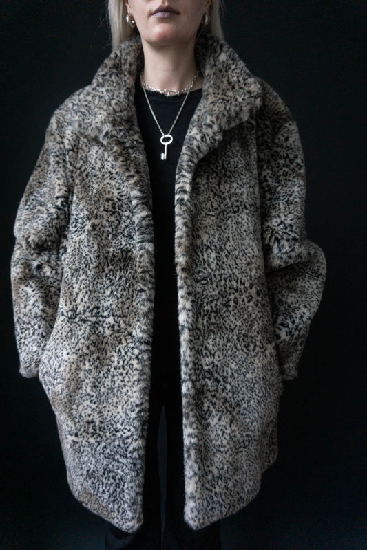Mantel Fake Fur Leopard M
