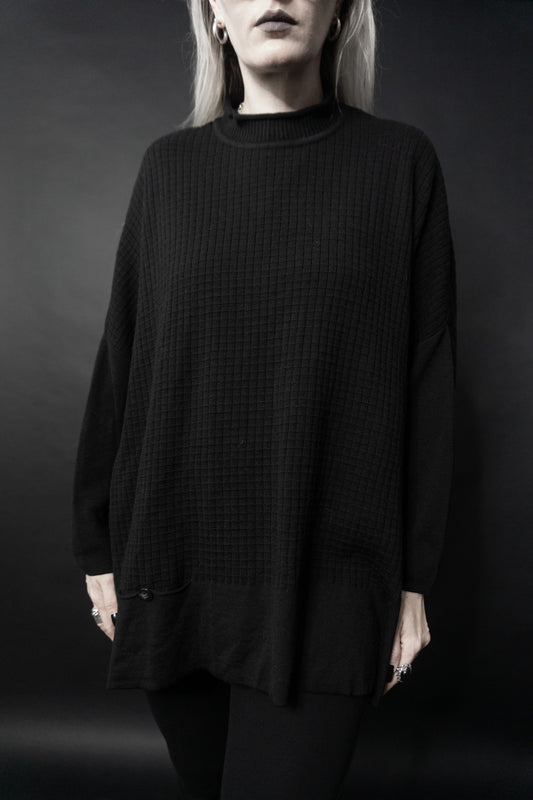 Oversized sweater, black, M–XL