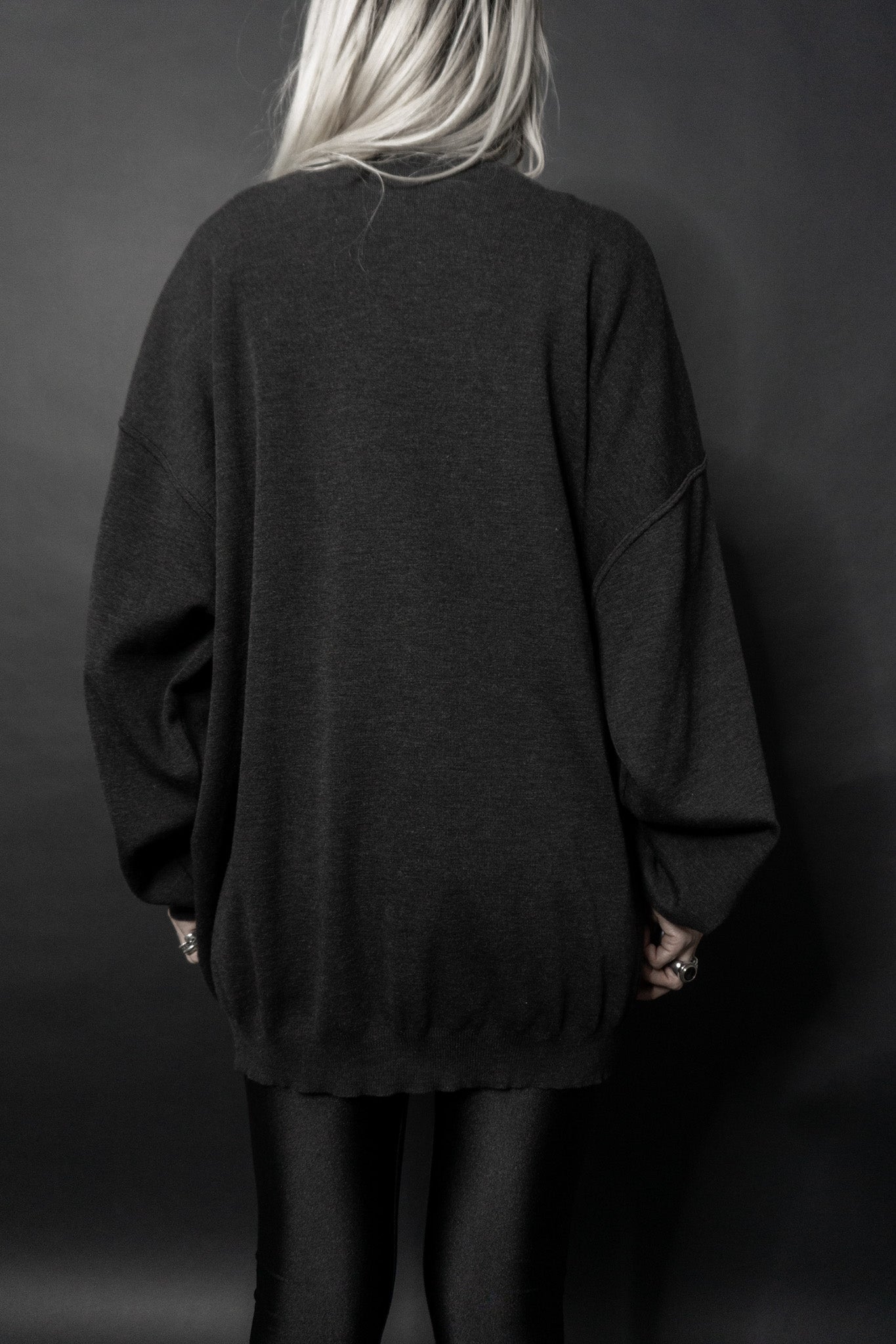 Oversized sweater, anthracite, M–XXL