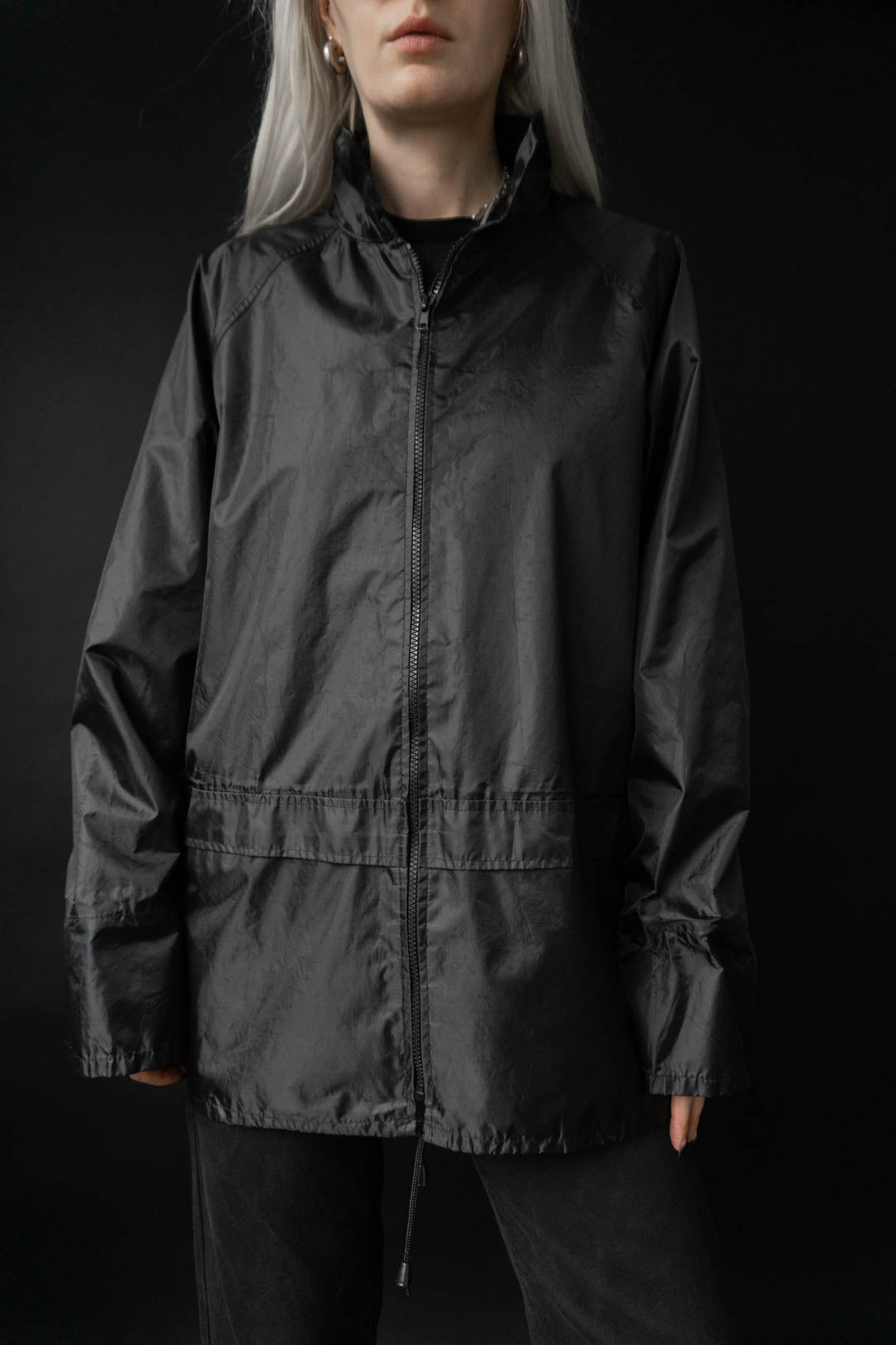 Rain jacket black, S–L