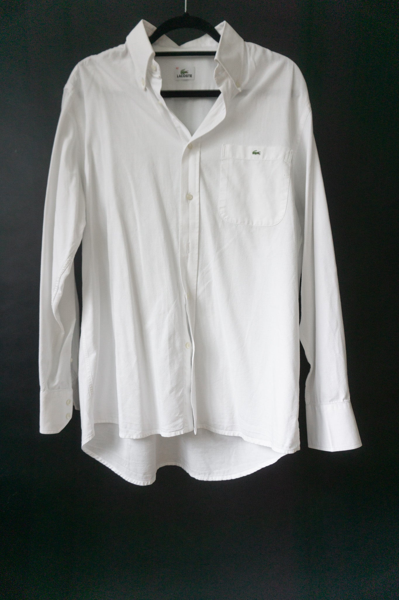 Lacoste Hemd, Weiß, M–L