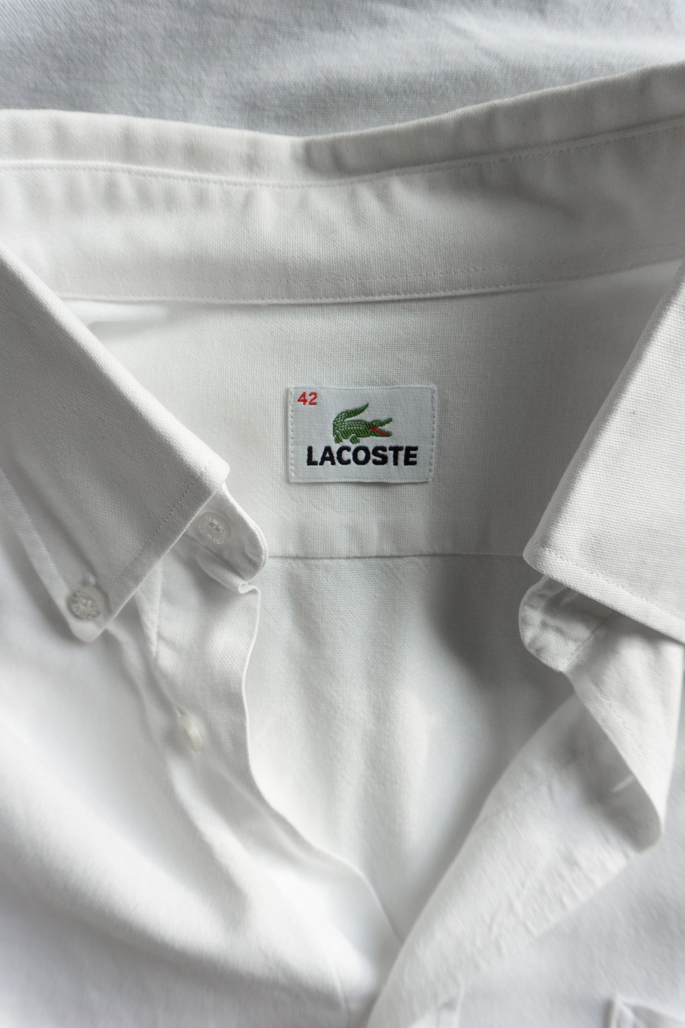 Lacoste Hemd, Weiß, M–L