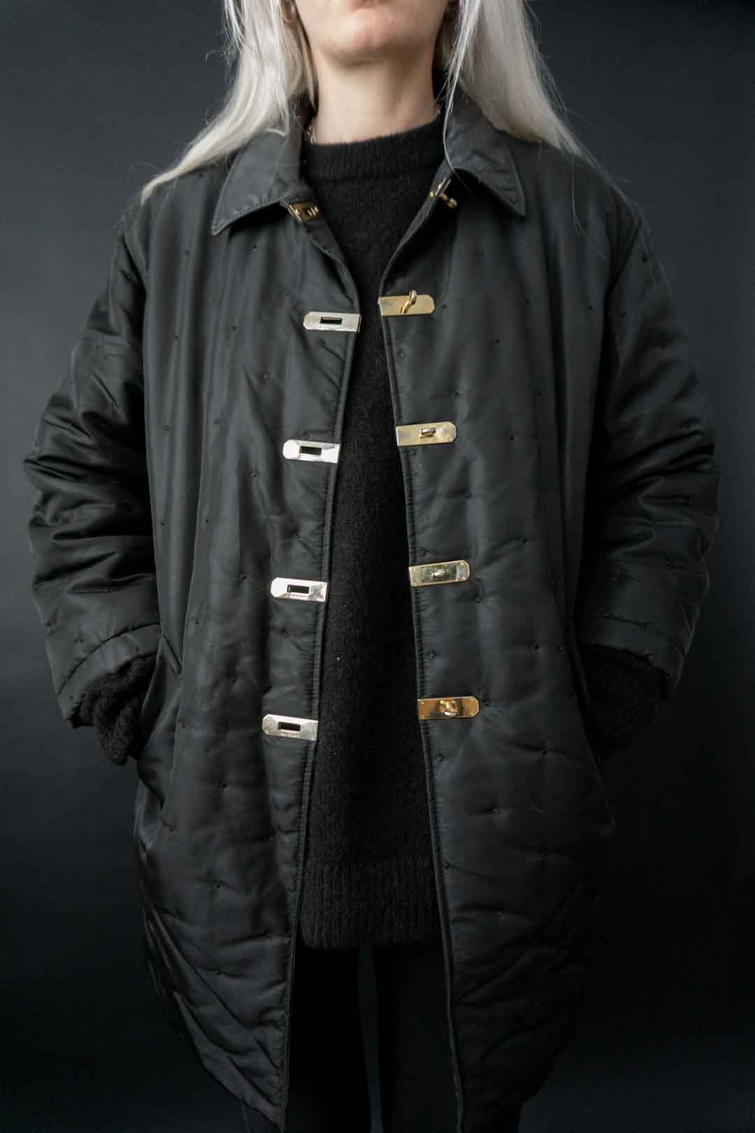 80s Quilted Jacket Black