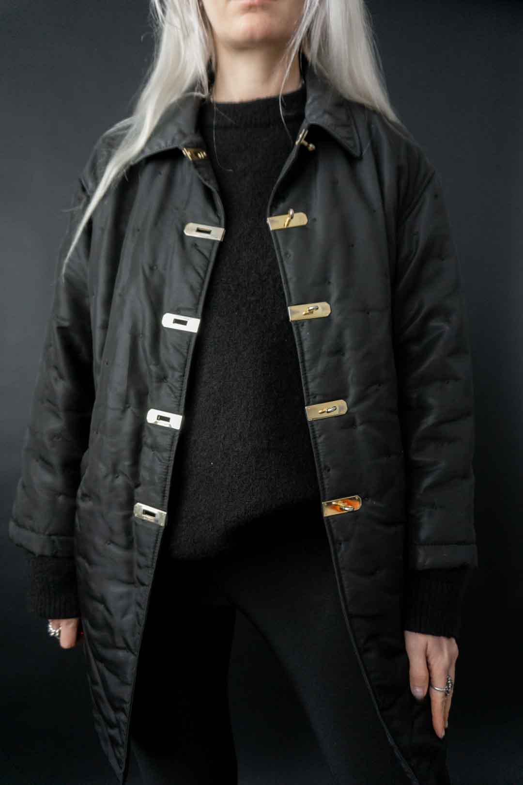 80s Quilted Jacket Black