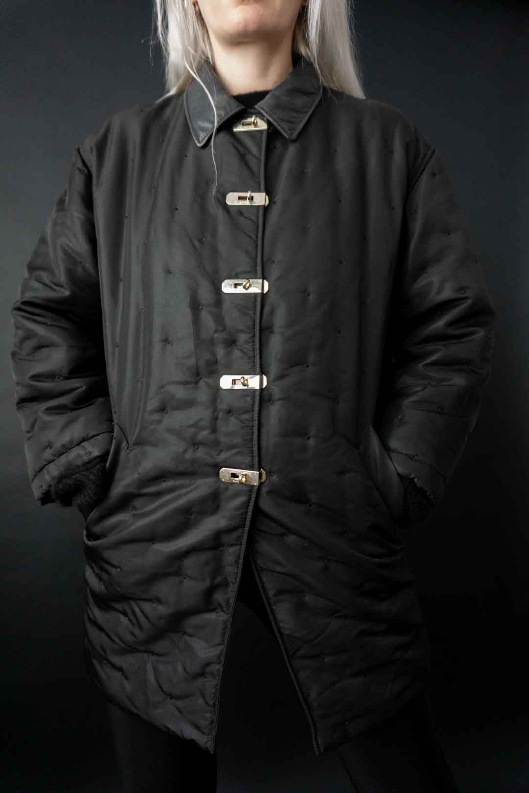 80s Quilted Jacket Black