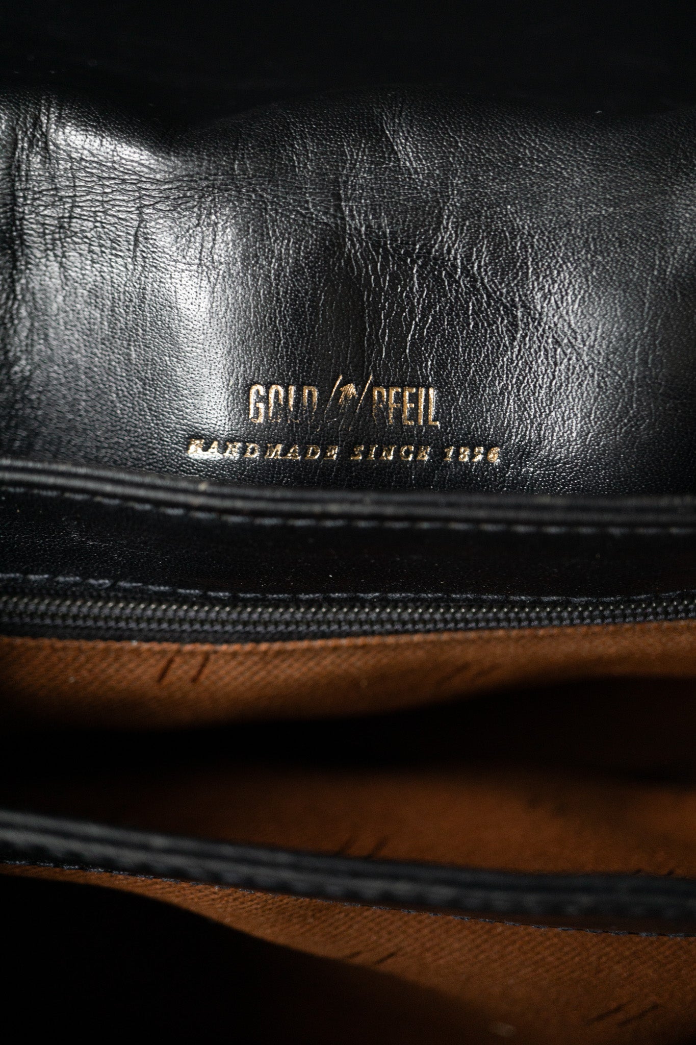 Handtasche Vintage Goldpfeil Tasche Schwarz Tasche Goldpfeil