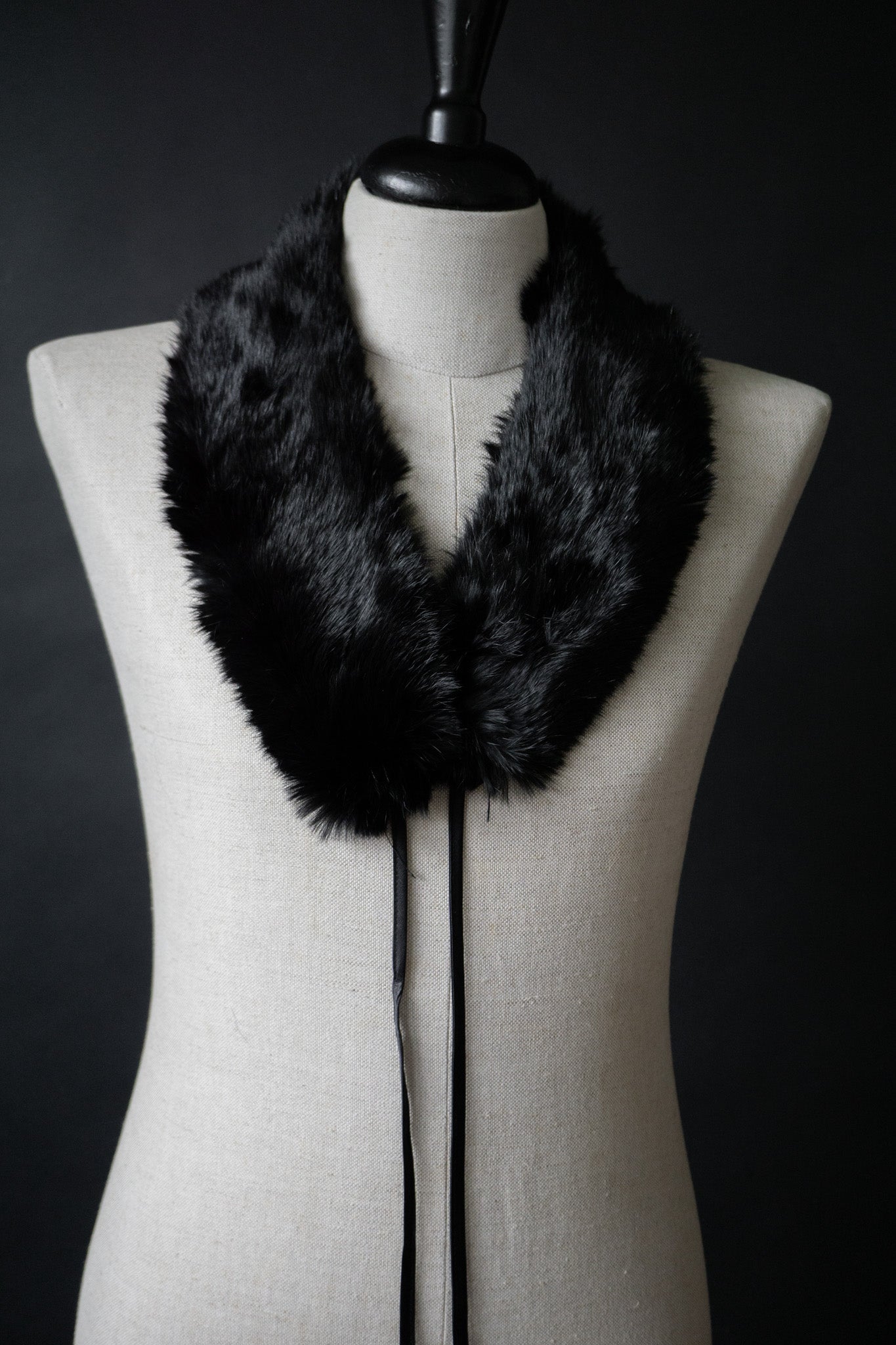 Goth Fur Collar Black