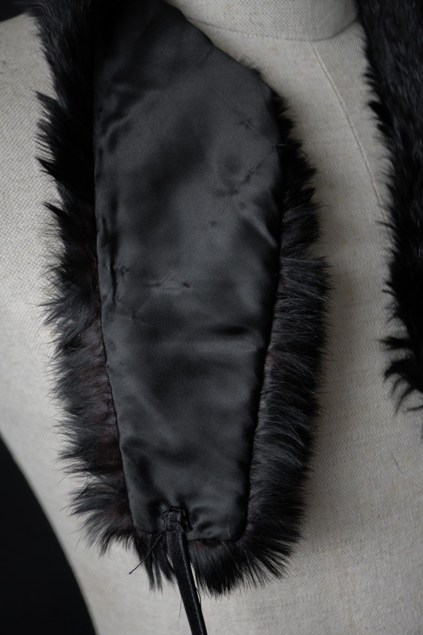 Goth Fur Collar Black