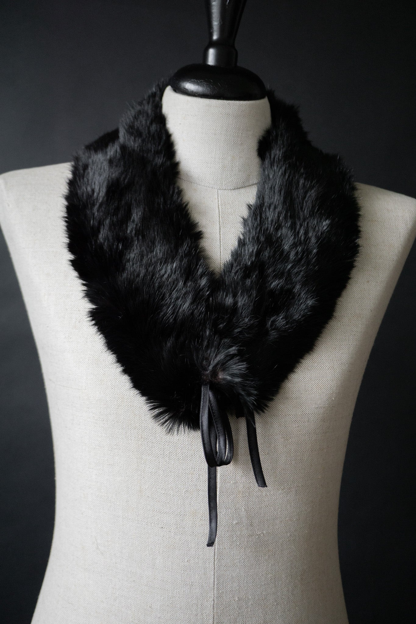 Goth Fur Collar Black