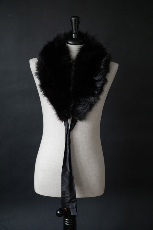 Goth Fur Collar Black