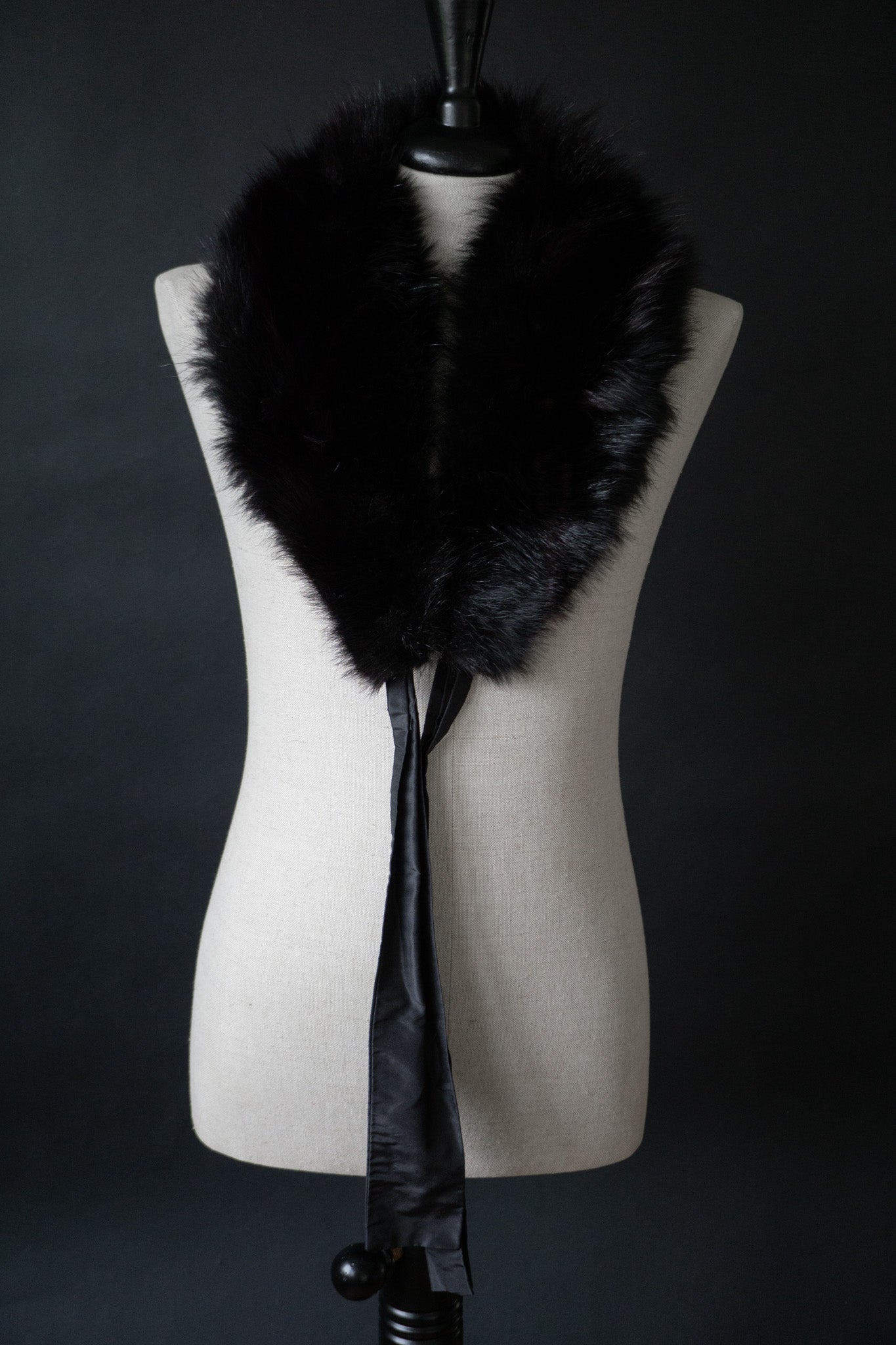 Goth Fur Collar Black