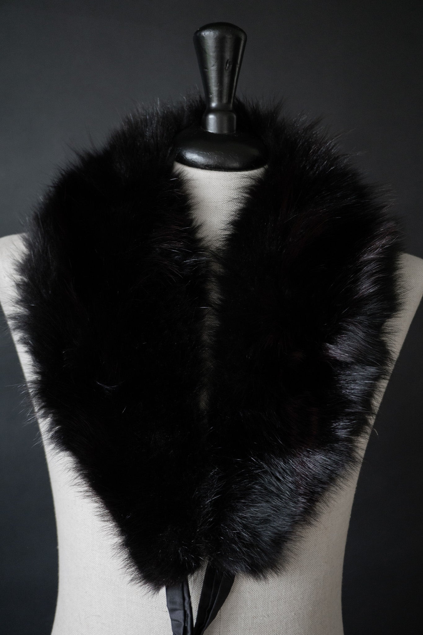 Goth Fur Collar Black