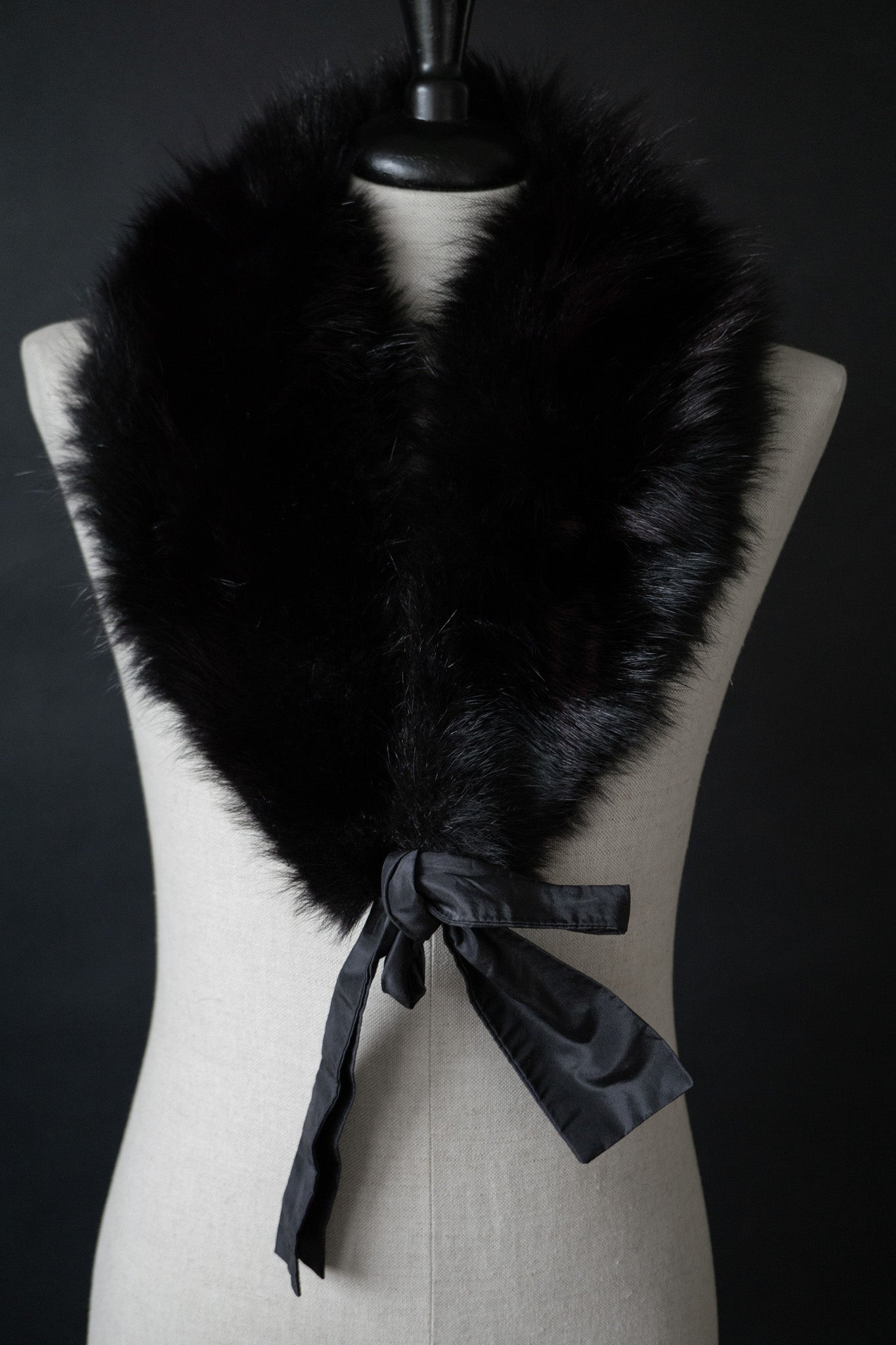 Goth Fur Collar Black