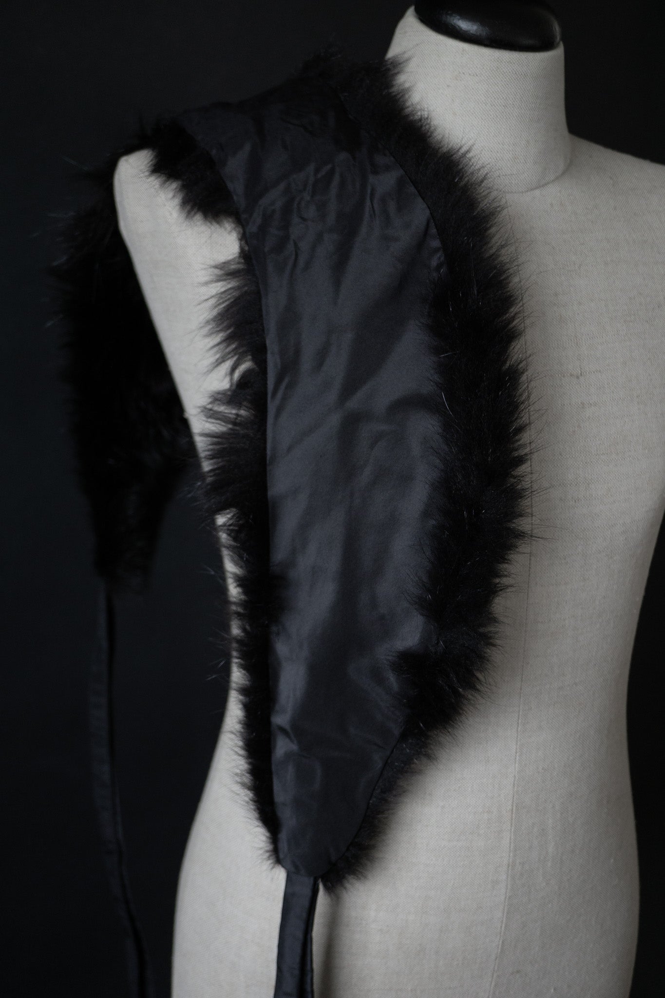 Goth Fur Collar Black