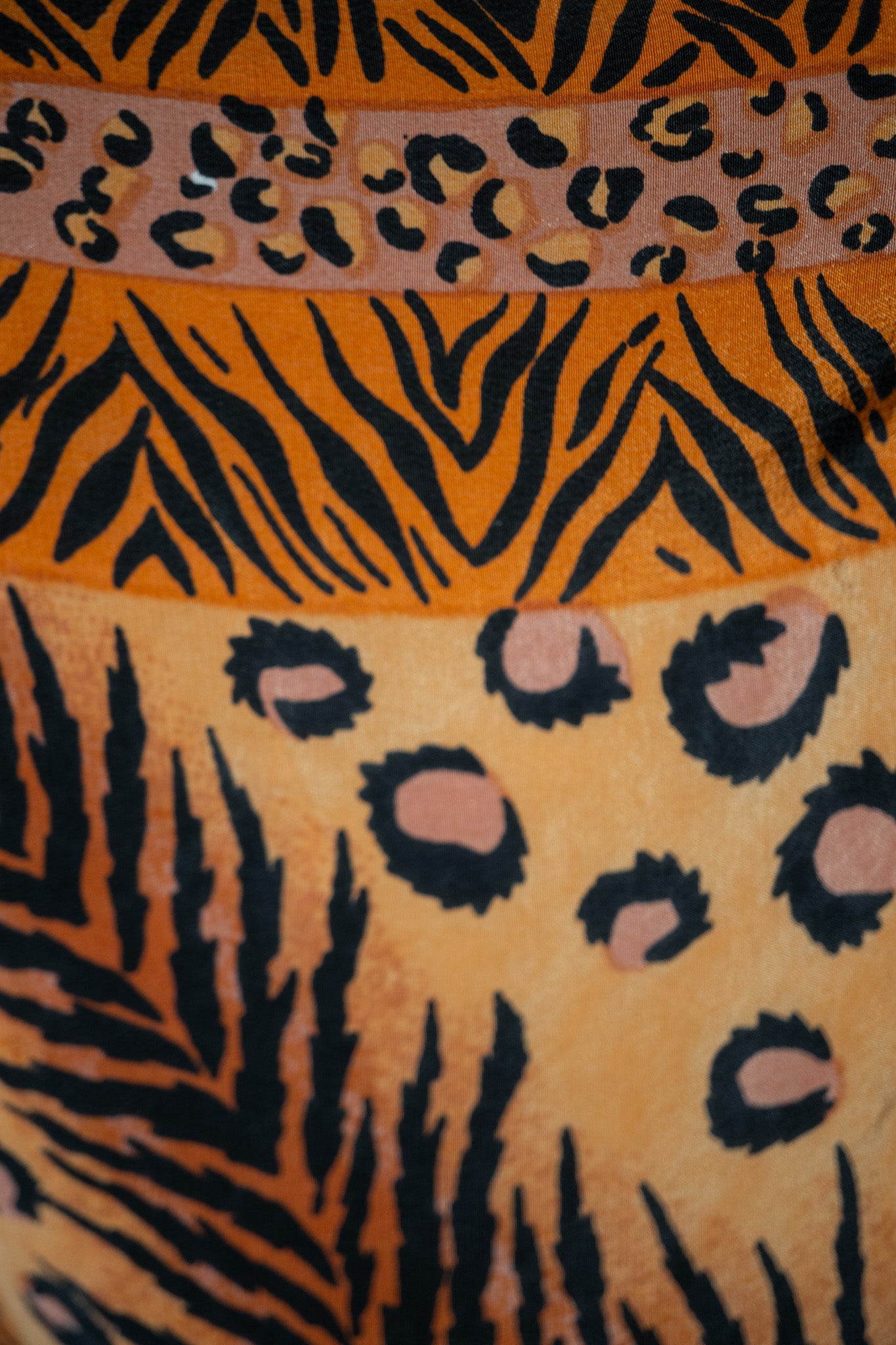 Scarf Silk Leopard Orange