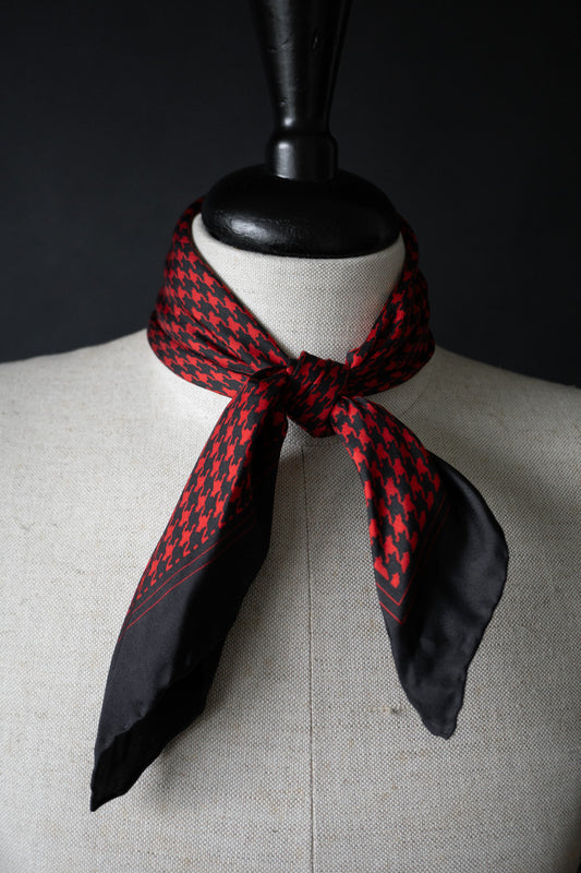 Scarf Silk Houndstooth