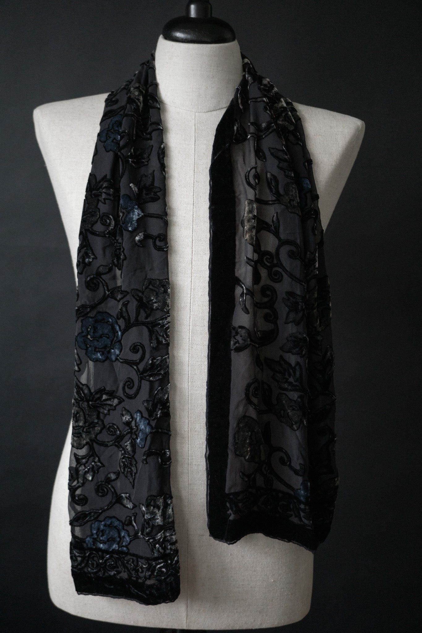 Goth Scarf Velvet Silk