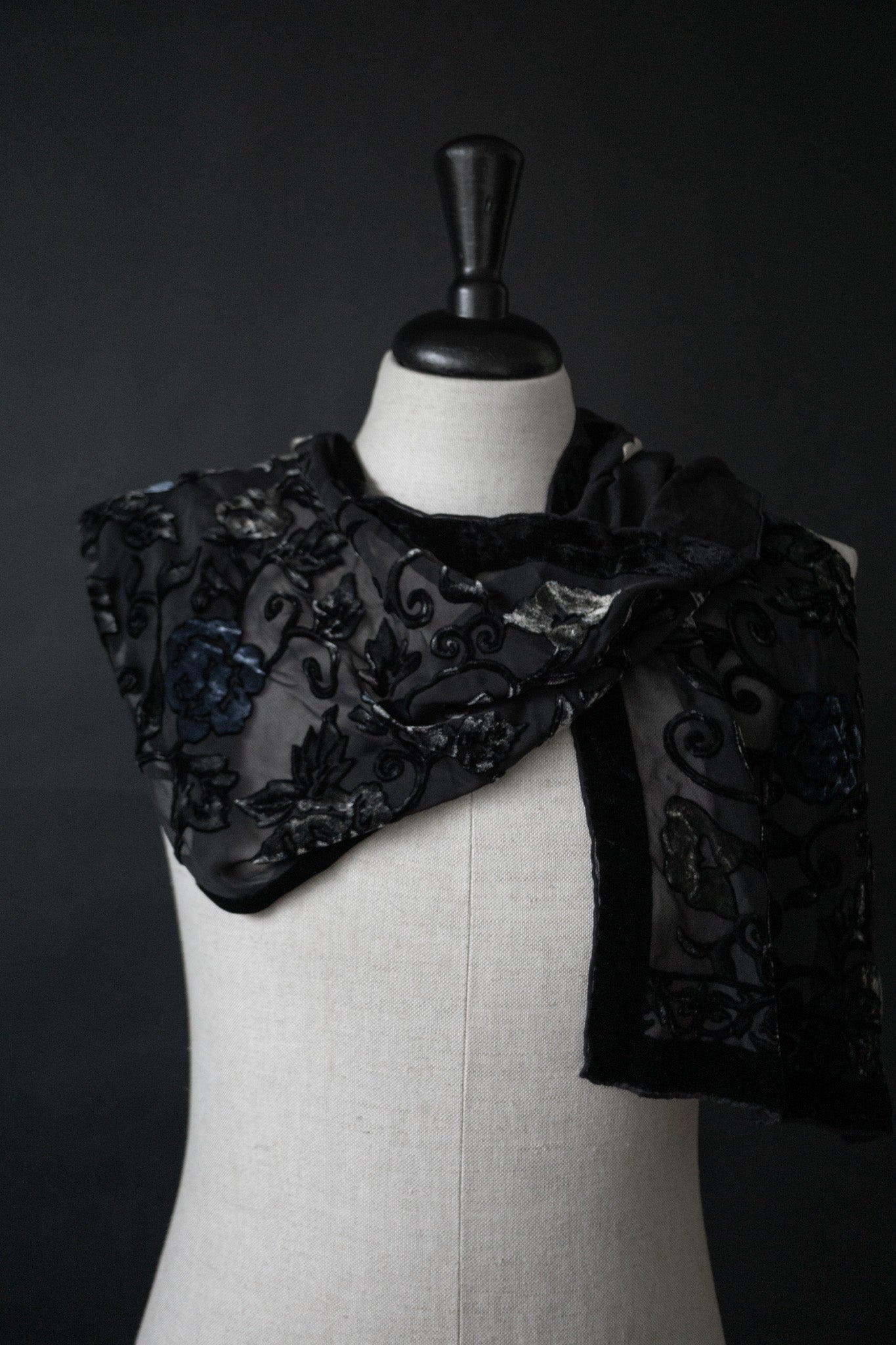 Goth Scarf Velvet Silk