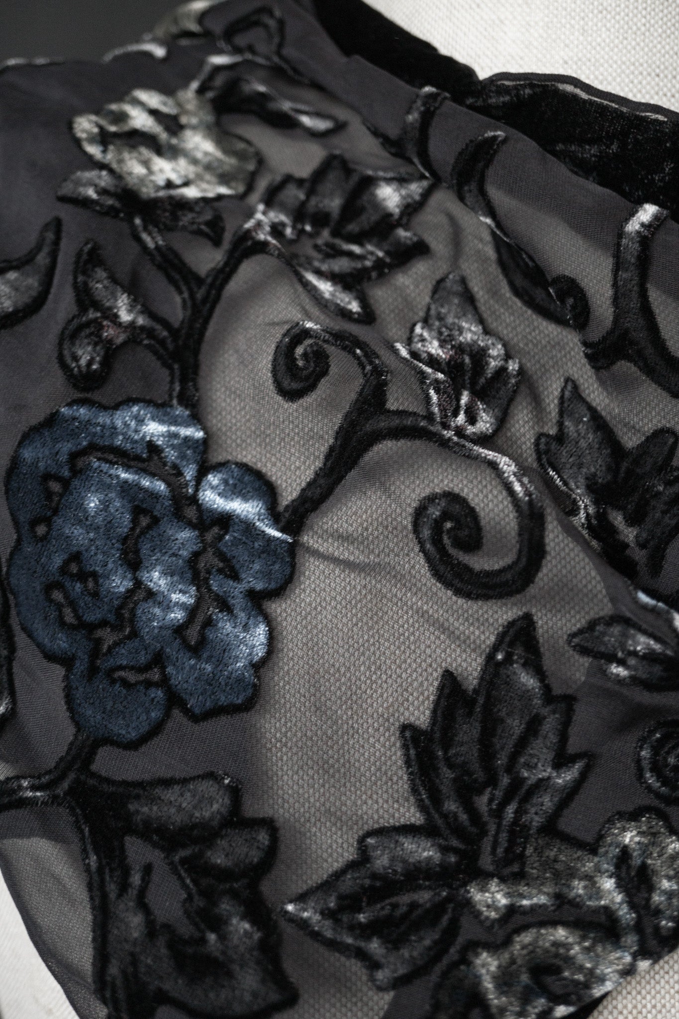 Goth Scarf Velvet Silk