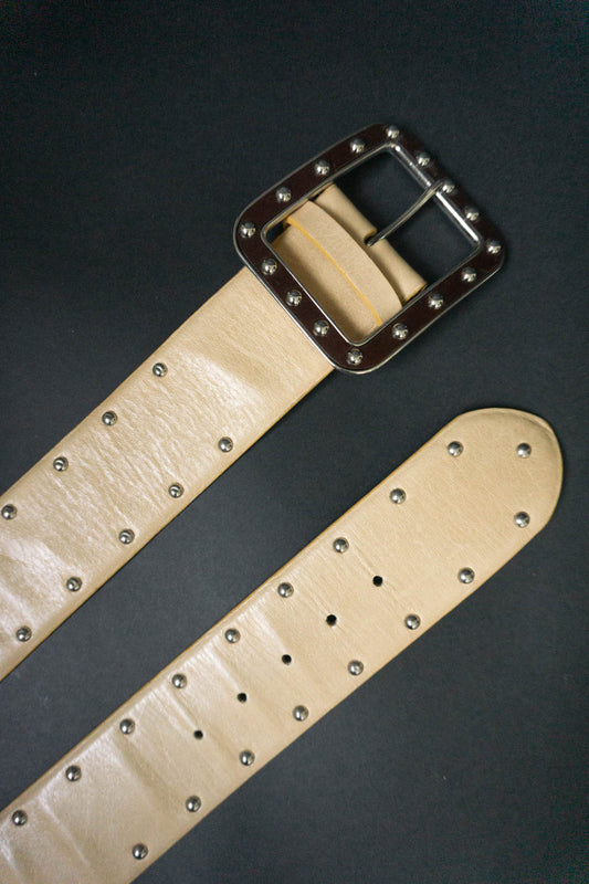 Studded belt beige