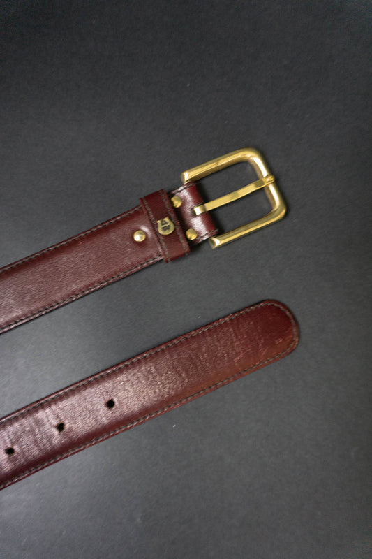 AIGNER belt burgundy leather