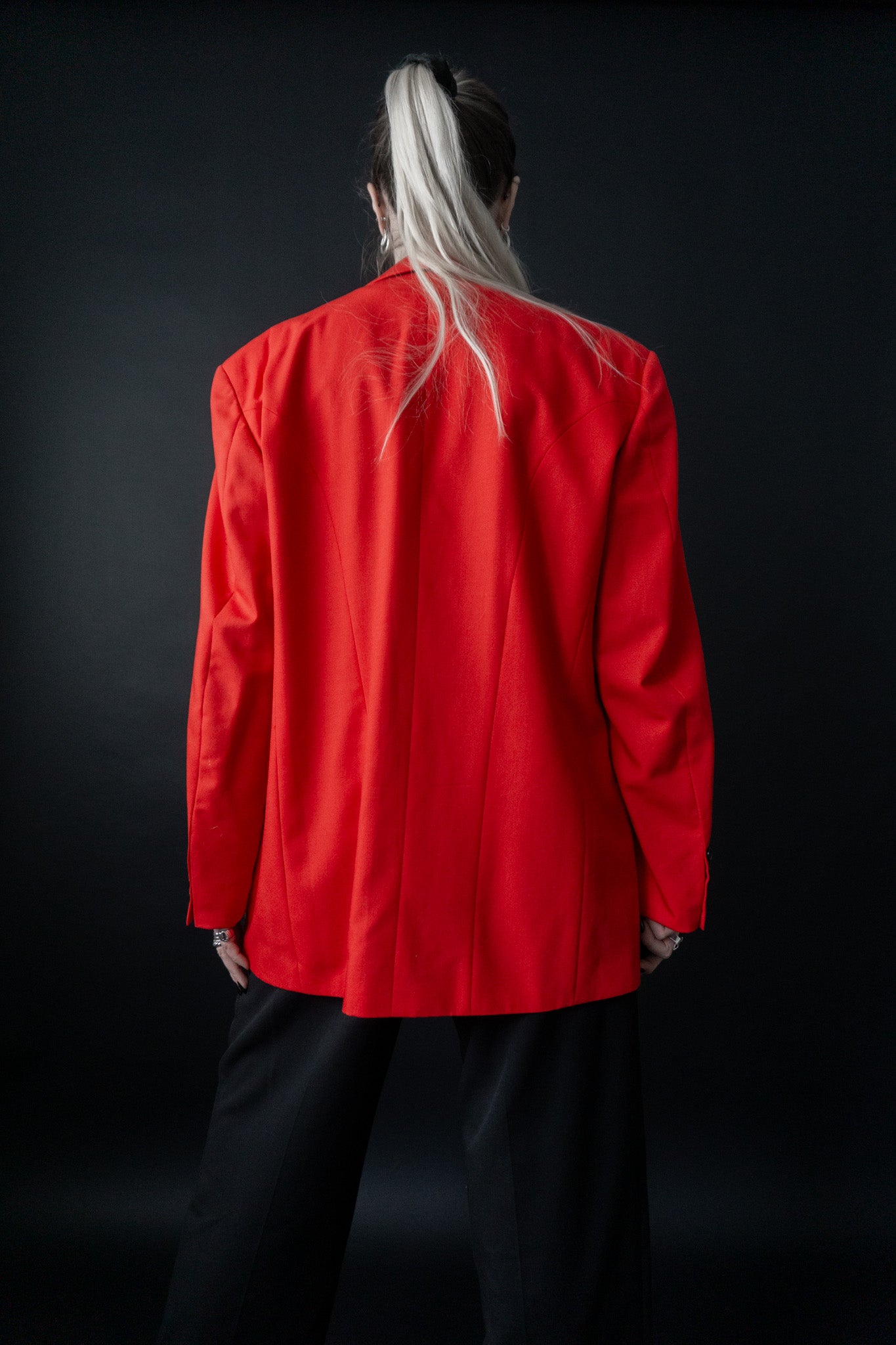 80s Oversized Blazer, "Suicide", Rot, M–XL