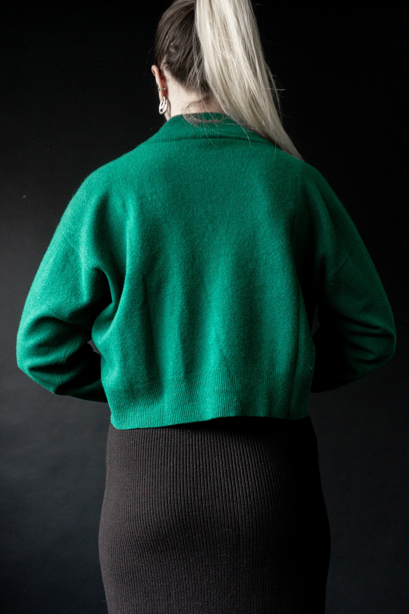 WALLIS Cardigan, Green, Wool, S–L