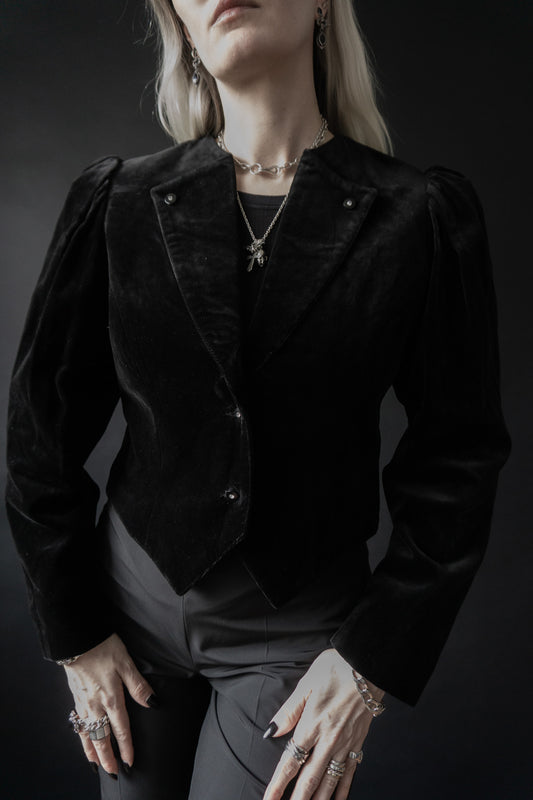 Vintage Gothic Blazer aus Samt