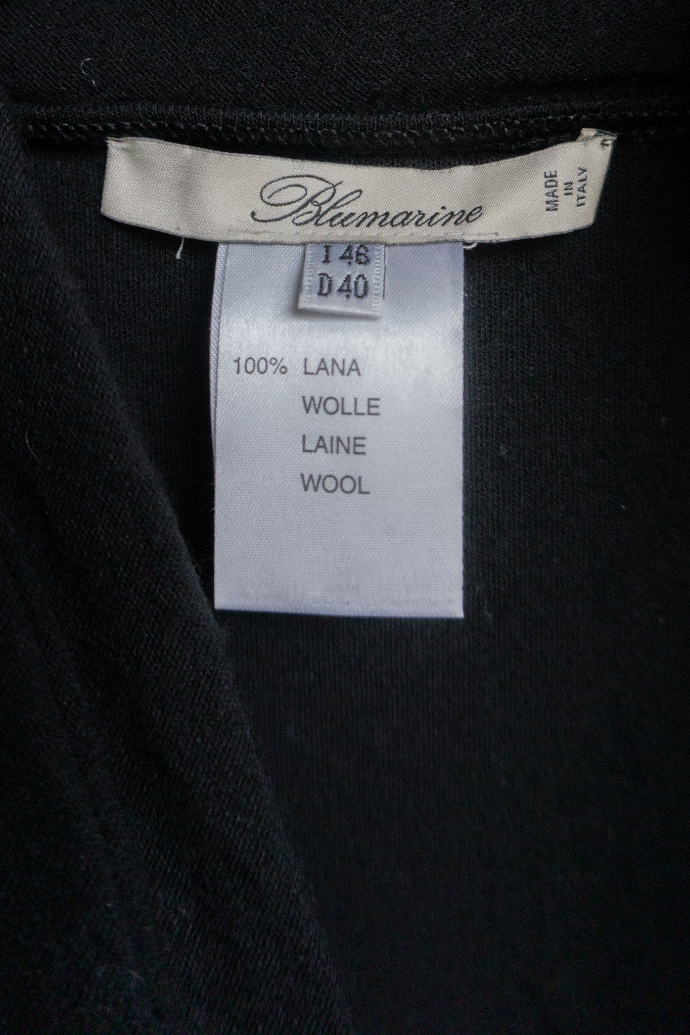 Vintage Bluemarine Pullover – Schwarze Wolle