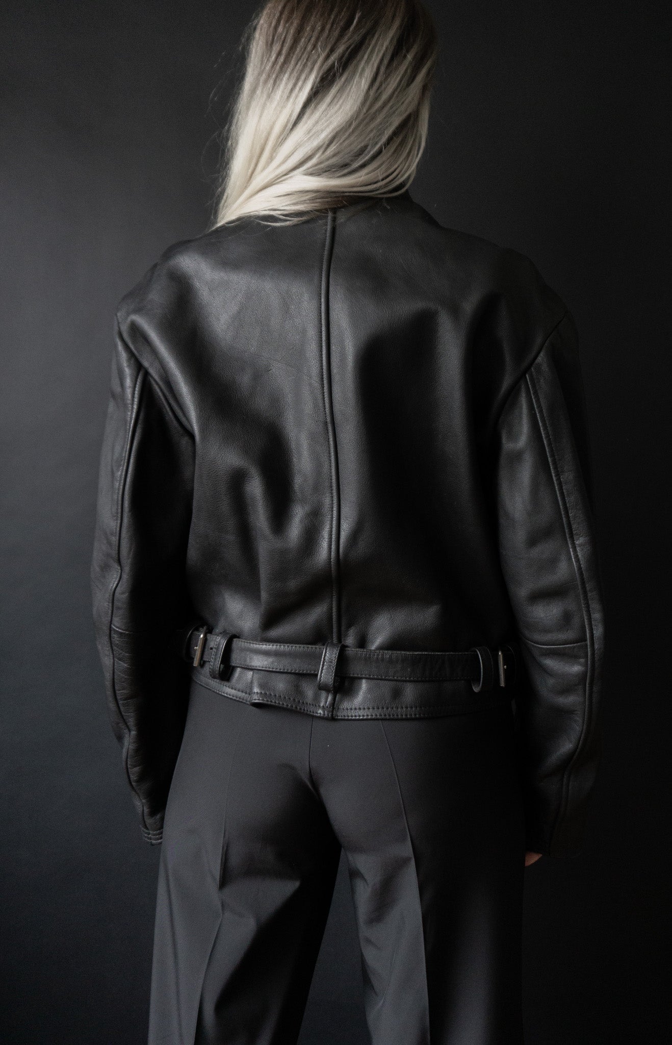 Vintage Bikerjacke aus Leder