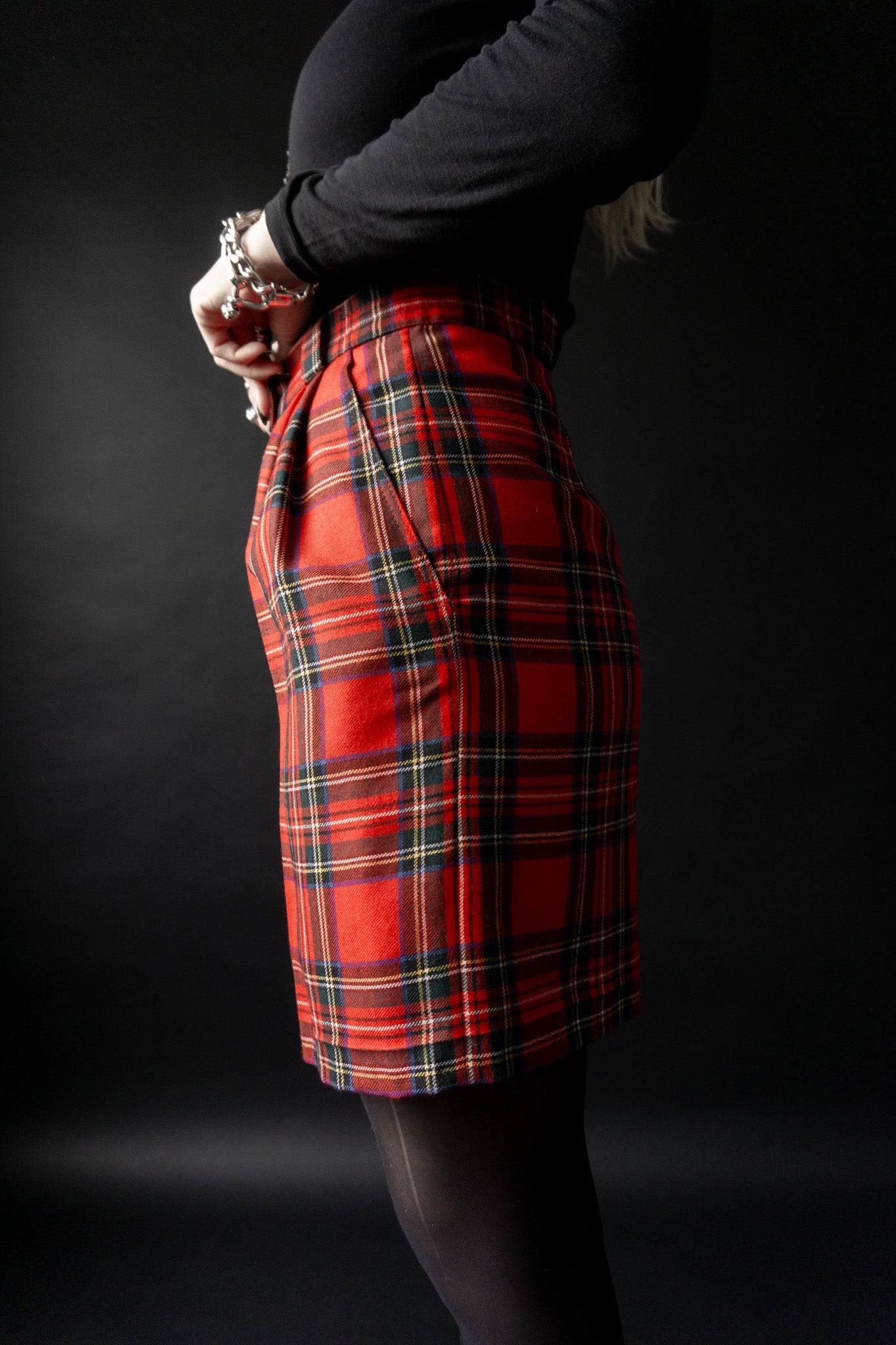 Vintage Shorts mit Tartan-Muster